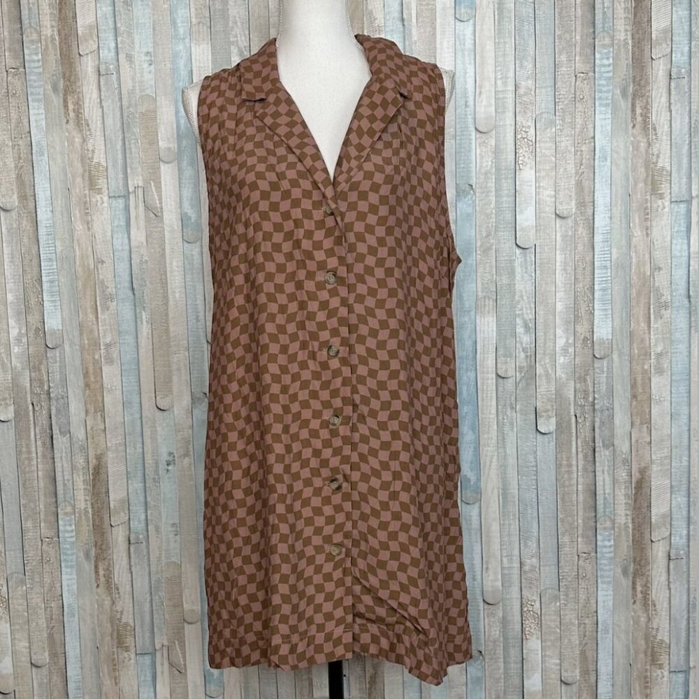 Whimsy + Row -  Jaclyn Dress - Terracotta Check